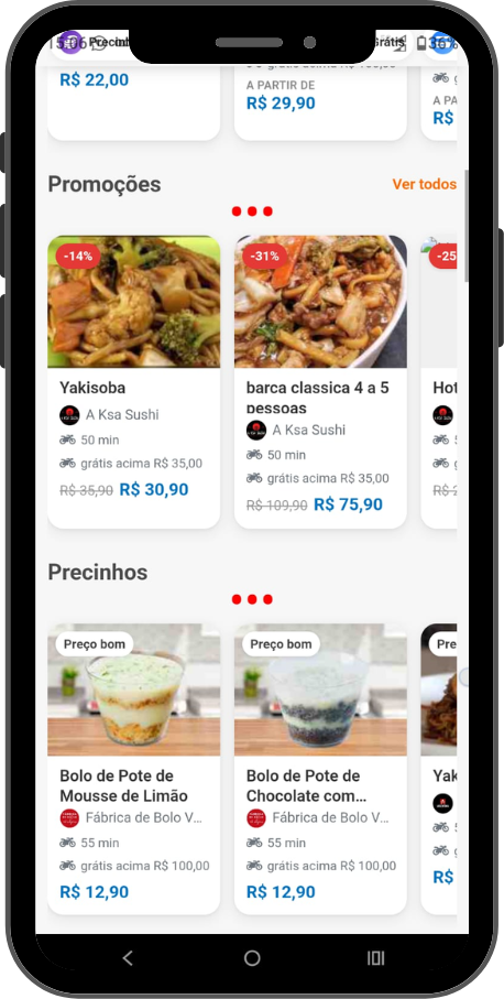 App próprio Fácil Web com os parceiros